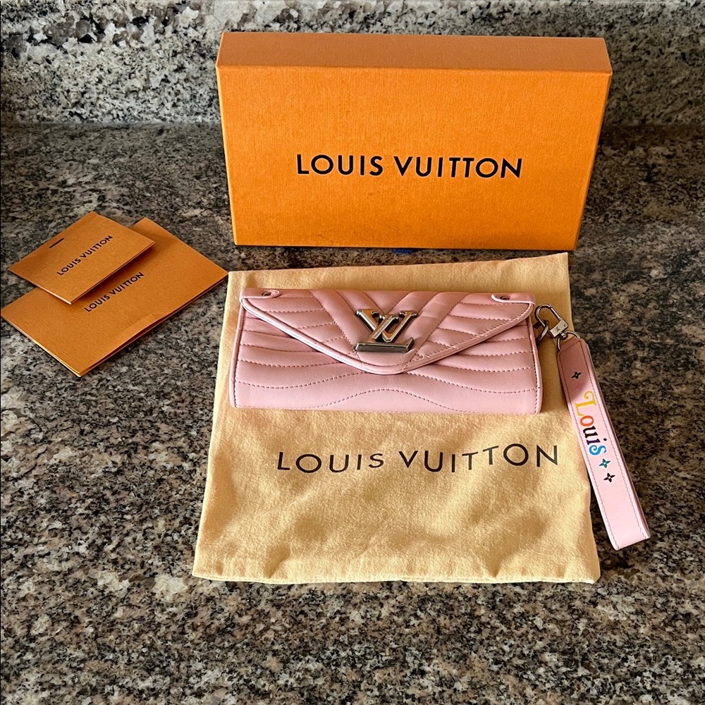 Louis Vuitton Pink New Wave Long Wallet/Wristlet